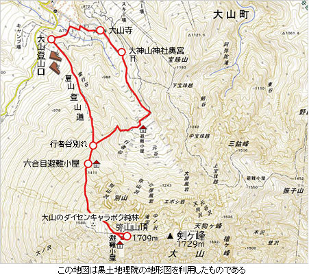 登山道概略図