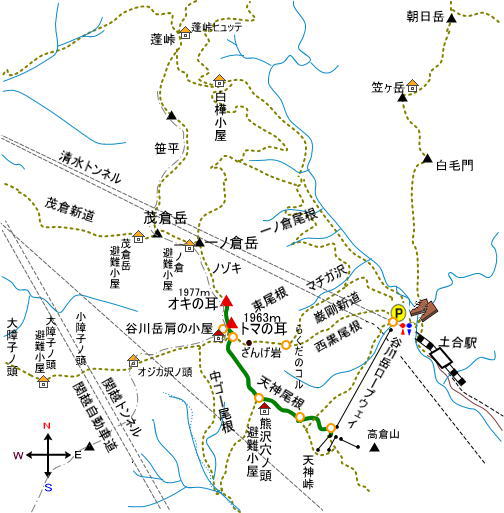 登山道概略図
