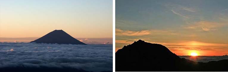 富士山の写真。南アルプスから見る富士山は大きい