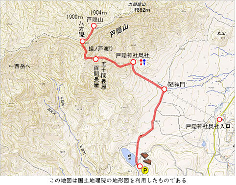 登山道概略図