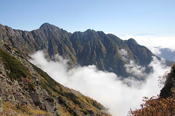 前穂高岳と明神岳