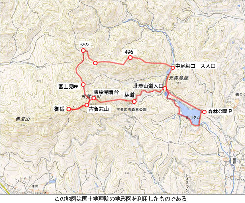 登山道概略図