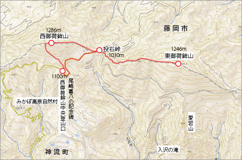 登山道概略図