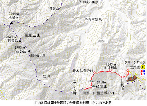 登山道概略図