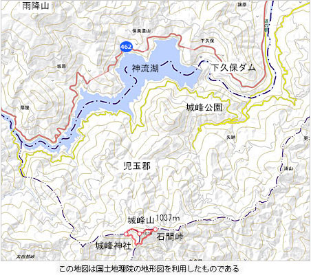 登山道概略図