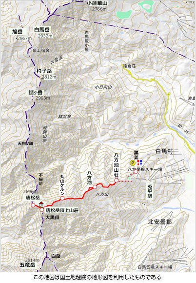 登山道概略図