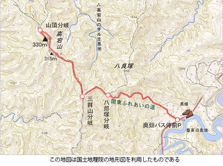 登山道概略図