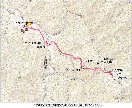 登山道概略図