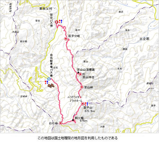 登山道概略図