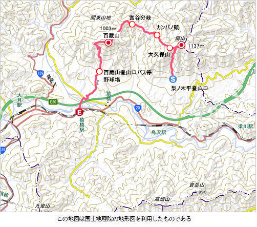 登山道概略図