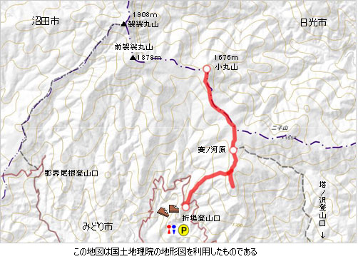登山道概略図