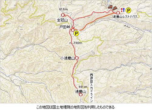 登山道概略図