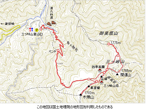 登山道概略図