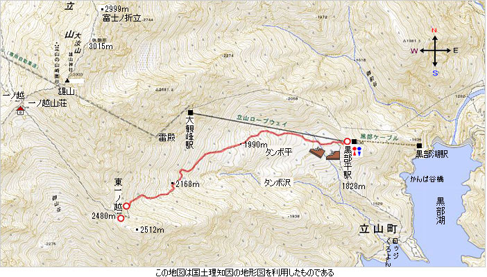 登山道概略図