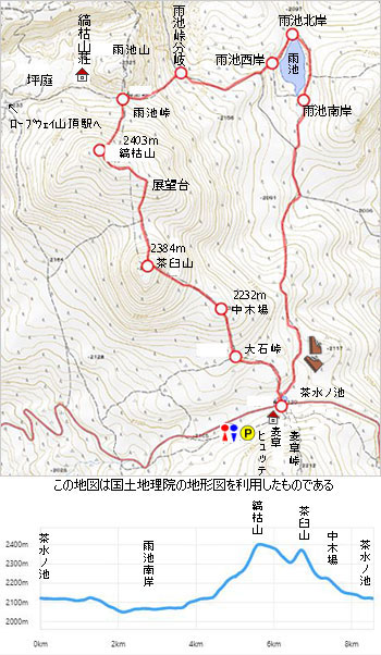 登山道概略図