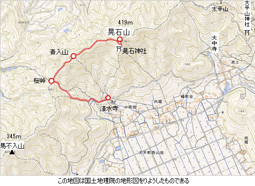 登山道概略図