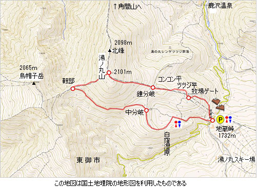 登山道概略図