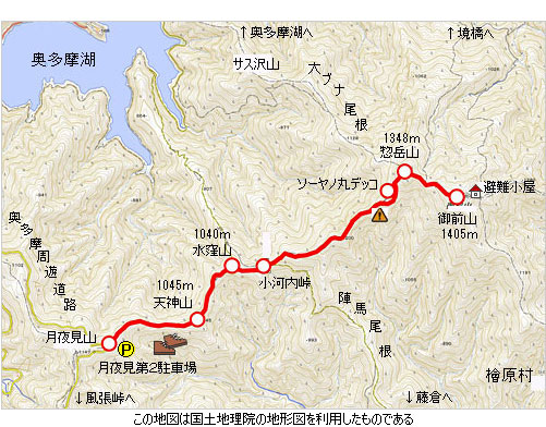 登山道概略図