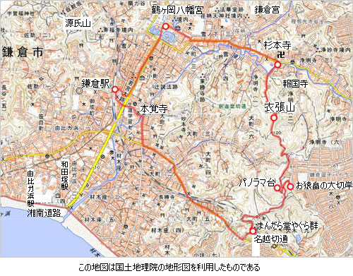 登山道概略図