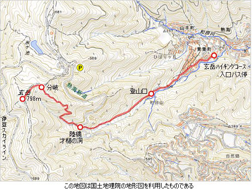 登山道概略図