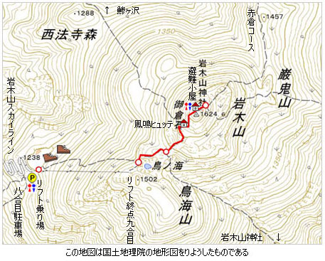 登山道概略図