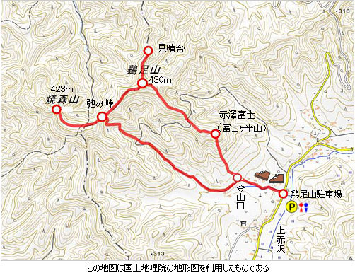 登山道概略図