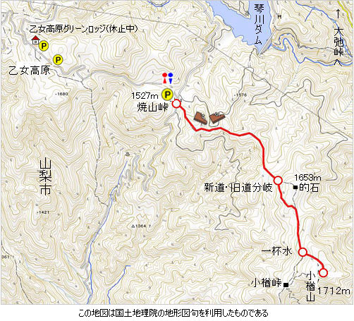 登山道概略図