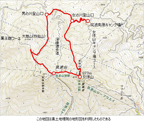 登山道概略図