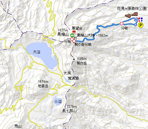 登山道概略図