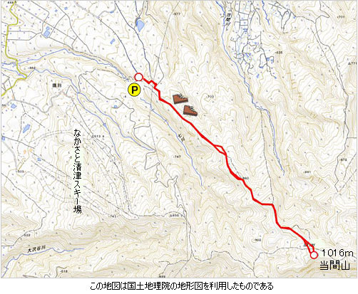 登山道概略図