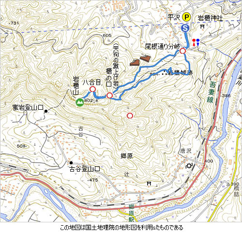 登山道概略図
