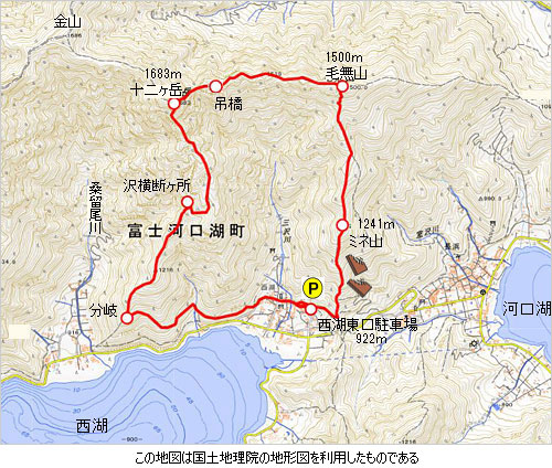 登山道概略図