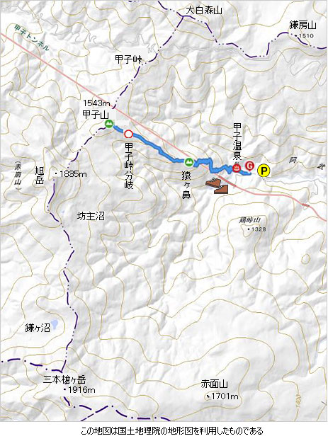 登山道概略図