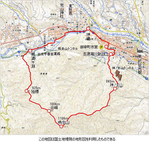 登山道概略図