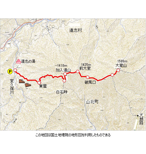 登山道概略図
