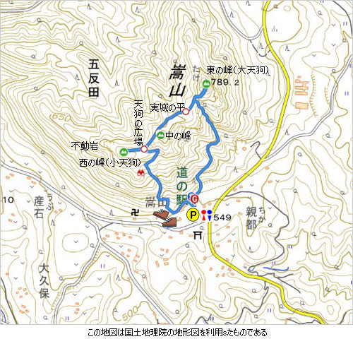 登山道概略図