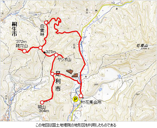 登山道概略図