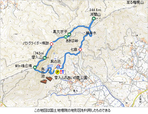 登山道概略図