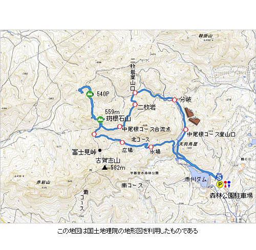 登山道概略図