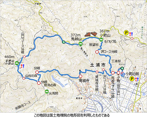 登山道概略図