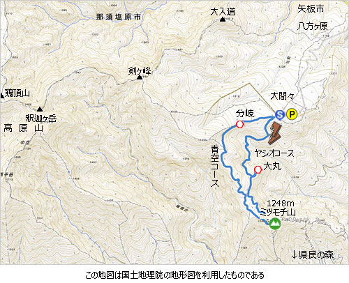 登山道概略図