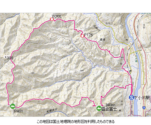 登山道概略図