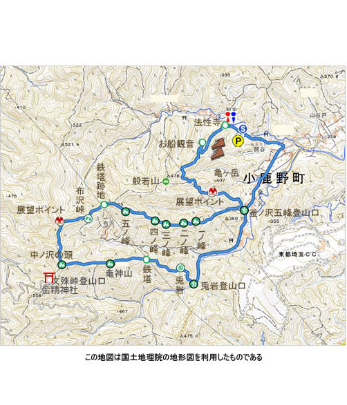 登山道概略図