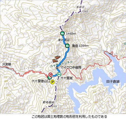 登山道概略図