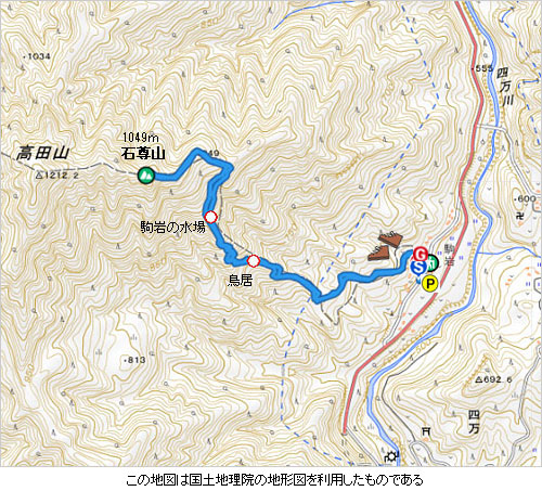 登山道概略図