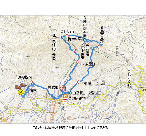 登山道概略図