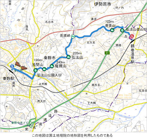 登山道概略図