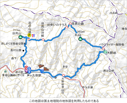 登山道概略図