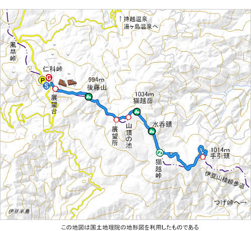 登山道概略図