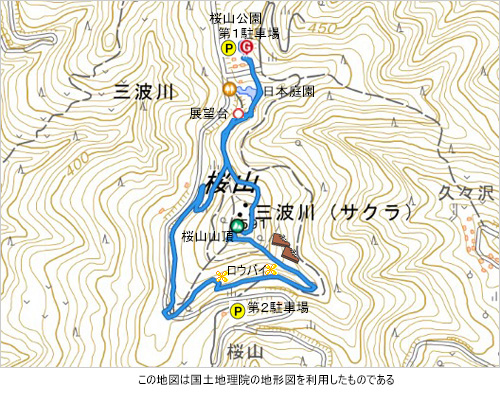 登山道概略図